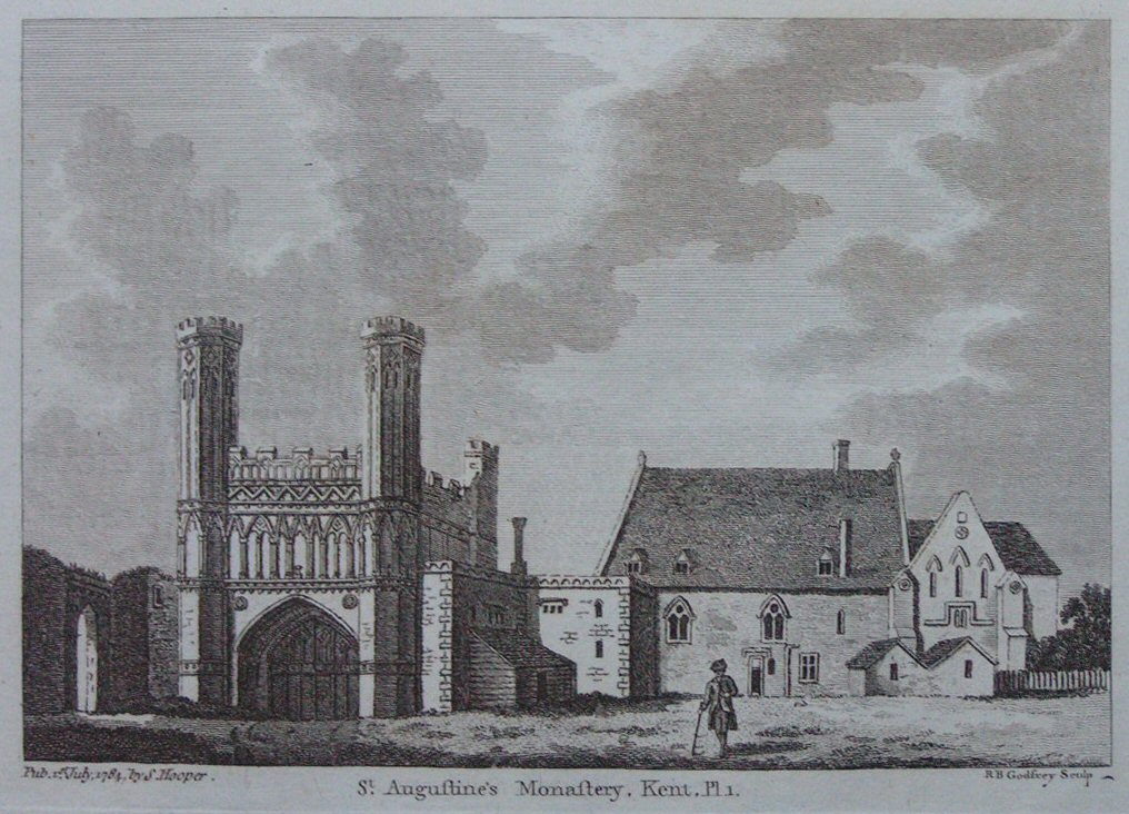 Print - St. Augustine's Monastery, Kent. Pl 1. - Godfrey